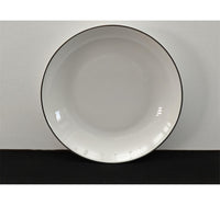 Pearl Noire Soup Plate, 8 inches, White, NBC080SR-LIM/WH