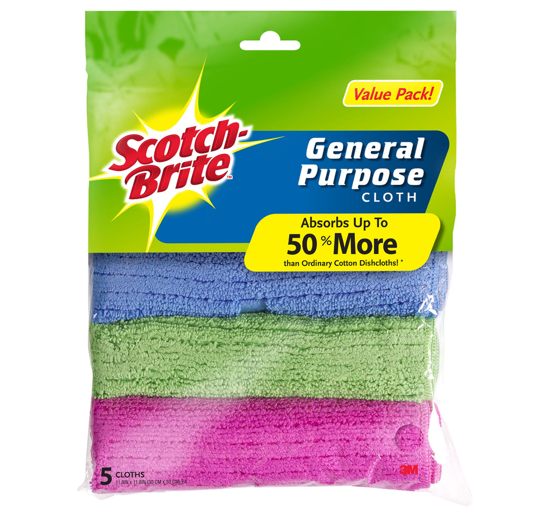 Scotch Brite Microfiber General Purpose Cloth 5 pcs