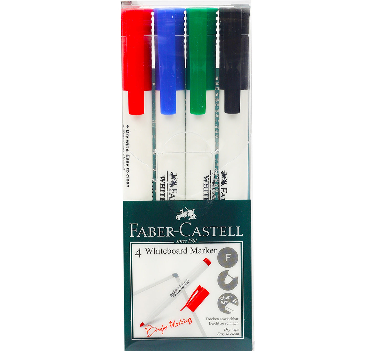 قلم تحديد السبورة البيضاء فابر كاستل 156072، 4 قطع