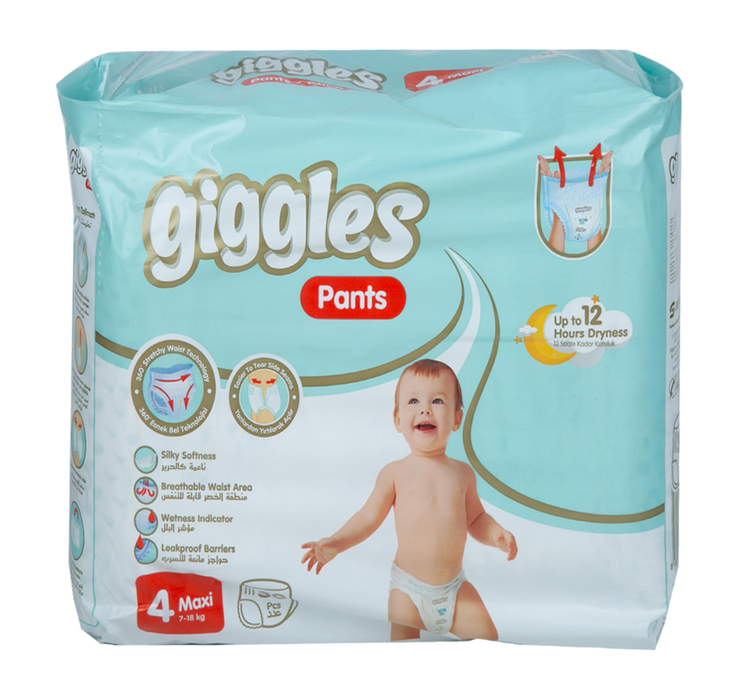 Giggles Baby Diaper Pants Maxi Size 4 7-18 kg 30pcs