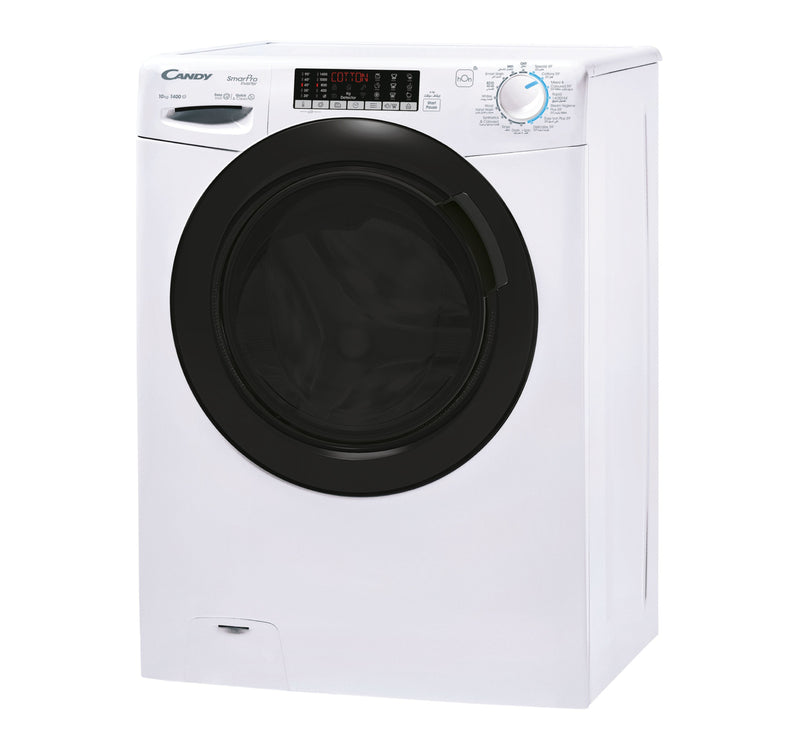 Candy Front Load Washing Machine, 10 kg, 1400 RPM, White, CSO4106TWMB-19