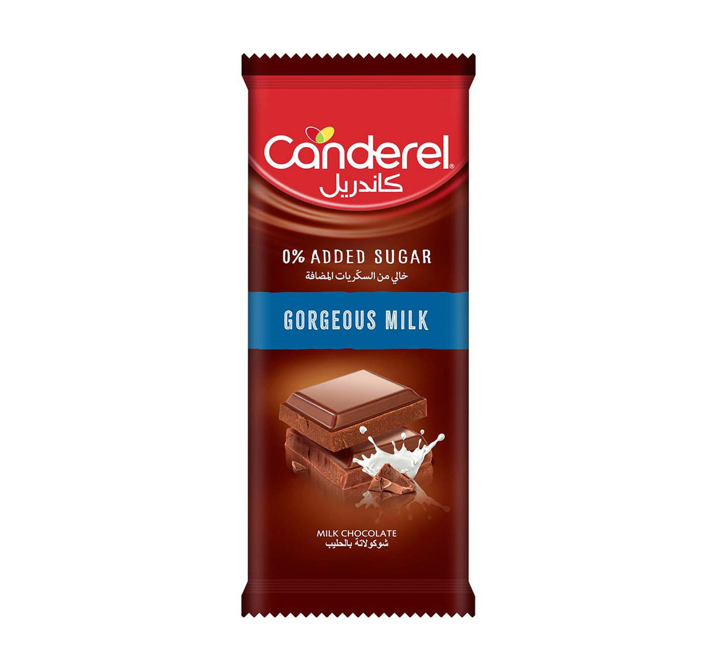 Canderel 0% Added Sugar Gorgeous Milk Chocolate 100 g