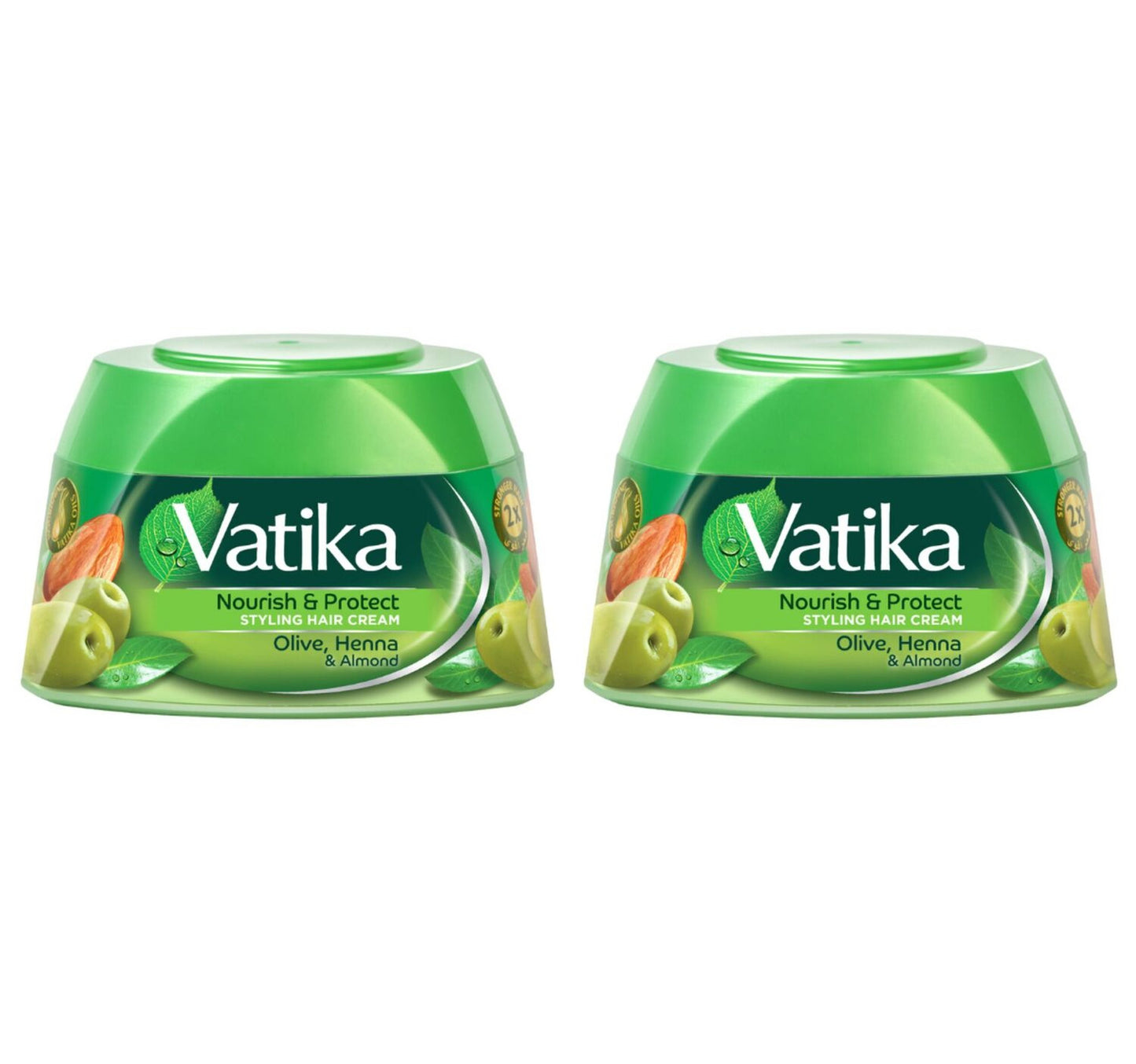 Vatika Naturals Nourish & Protect Styling Hair Cream Henna Almond & Olive 2 x 140 ml