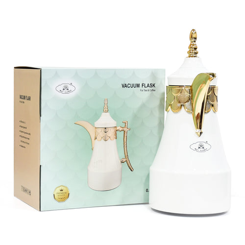 Mayflower Vacuum Flask, 0.7 L Capacity, Gold + White, QGC-07GW