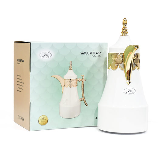 Mayflower Vacuum Flask, 0.7 L Capacity, Gold + White, QGC-07GW