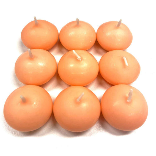 Maple Leaf Scented Floating Candle Set 9pcs Orange Citrus Blossom