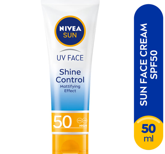 كريم نيفيا صن للتحكم في لمعان الوجه بعامل حماية 50، أنبوب كريم الوقاية من الشمس 50 مل