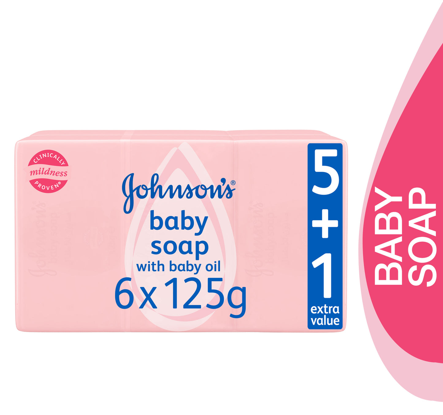 Johnson's Baby Soap With Baby Oil 6 x 125 g