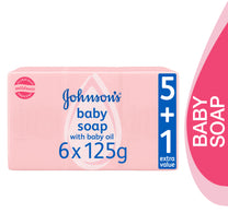 Johnson's Baby Soap With Baby Oil 6 x 125 g