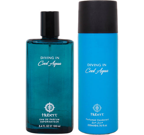 Hubert EDP Diving In Cool Aqua 100 ml + Perfumed Deodorant 200 ml