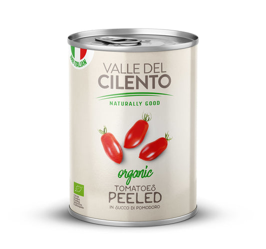 Valle Del Cilento Organic Whole Peeled Tomatoes 400 g