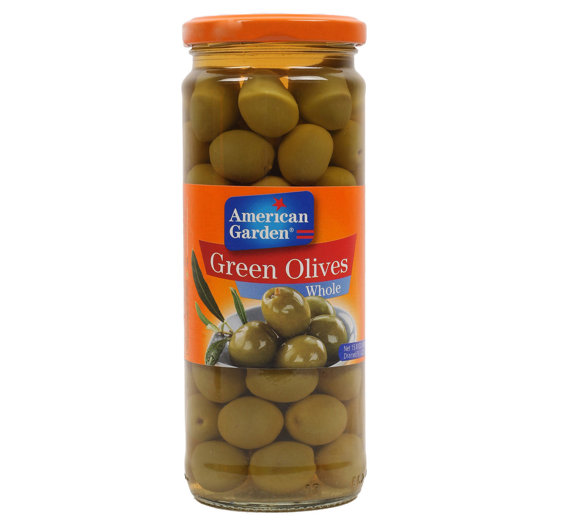 American Garden Whole Green Olives 450 g