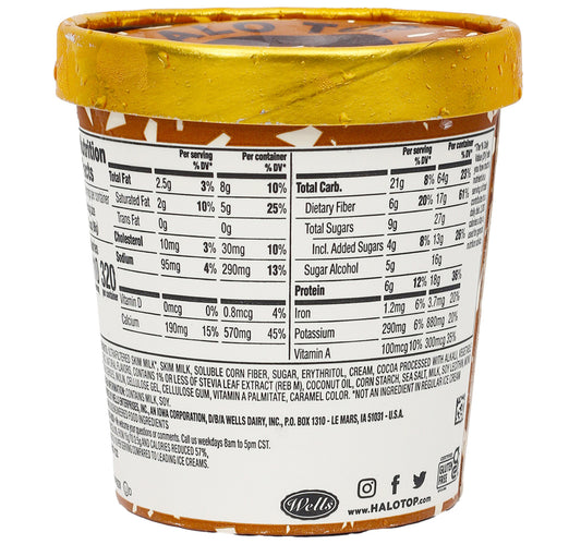 Halo Top Chocolate Mocha Chip Light Ice Cream 473 ml