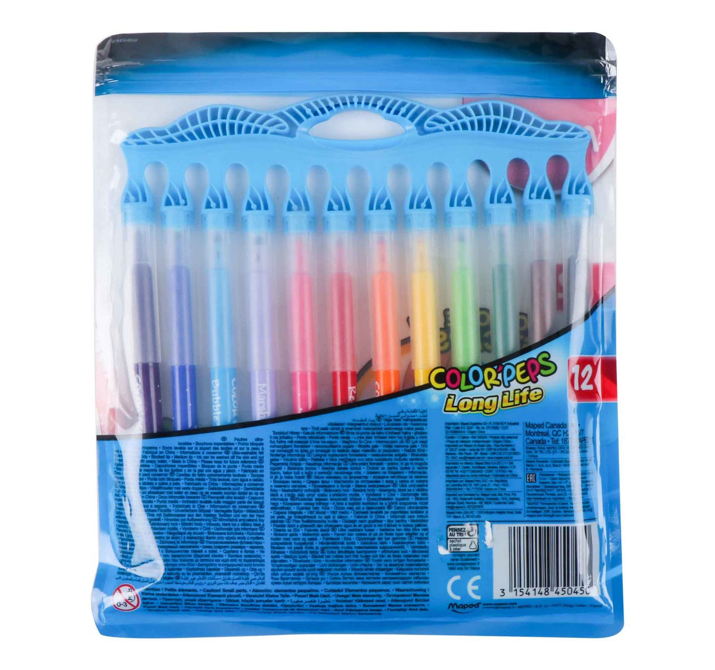 Maped Color'peps Long Life Ultra Washable Felt Tip Pens 12pcs SP84504500