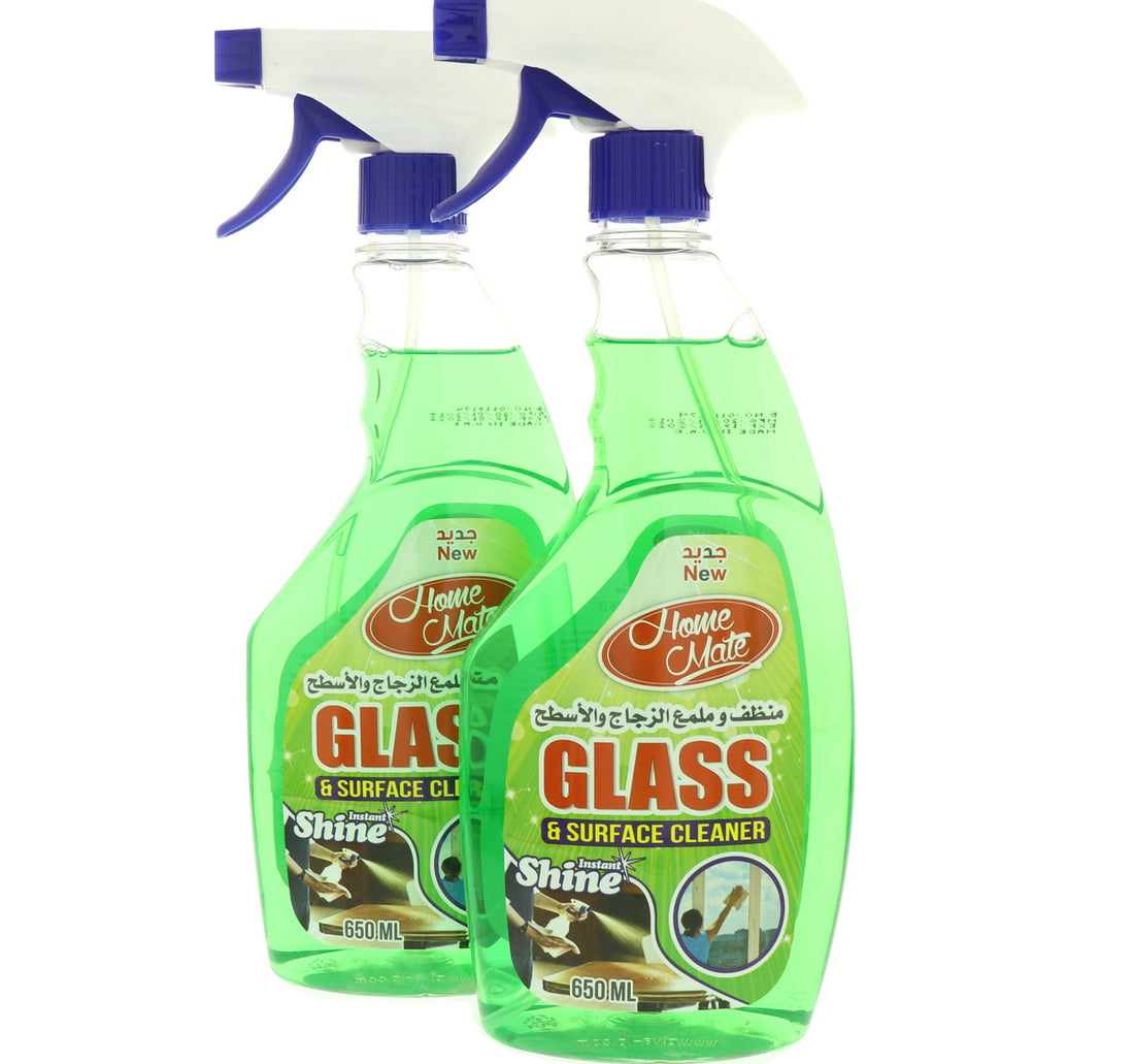Home Mate Glass and Surface Cleaner Green 2 x 650 ml