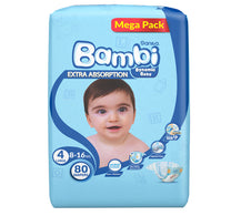 Sanita Bambi Baby Diaper Mega Pack Size 4 Large 8-16 kg 80pcs