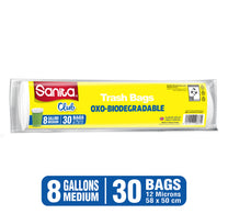 Sanita Club Trash Bags Biodegradable 8 Gallons Size 58 x 50cm 30pcs
