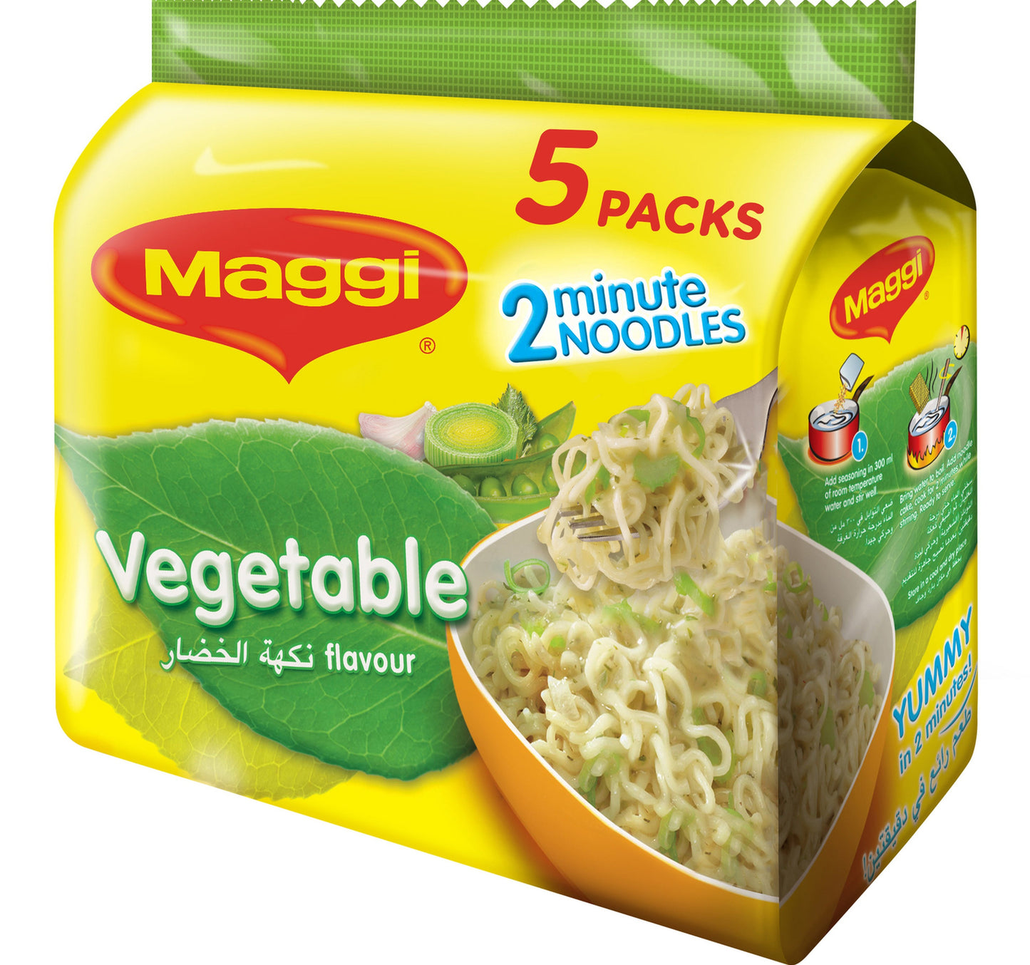Maggi 2 Minutes Vegetable Noodles 5 x 77 g