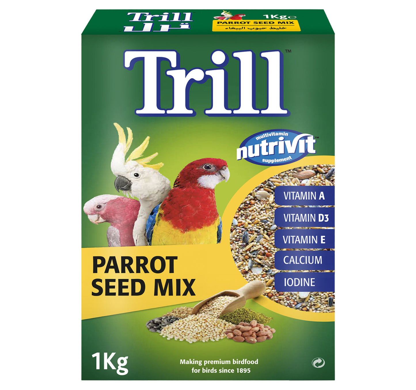 Trill Parrot Seed Mix Bird Food 1 kg