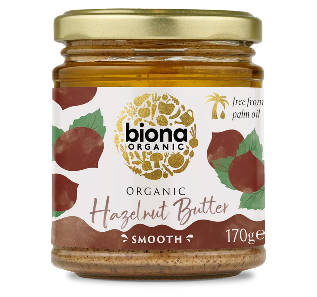 زبدة البندق العضوية من بيونا 170 جم