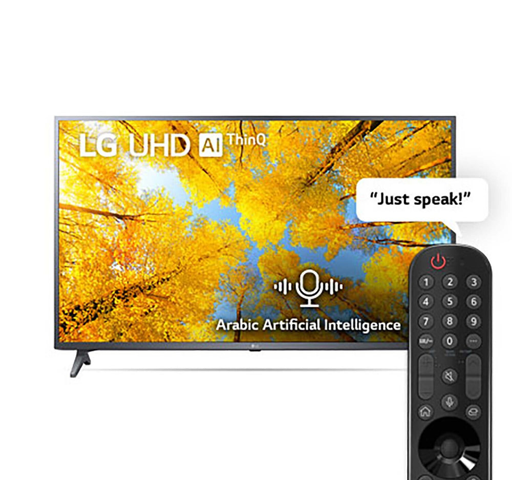 LG UHD 4K TV 55 Inch Cinema Screen Design, New 2022, 4K Cinema HDR WebOS Smart AI ThinQ - 55UQ75006LG