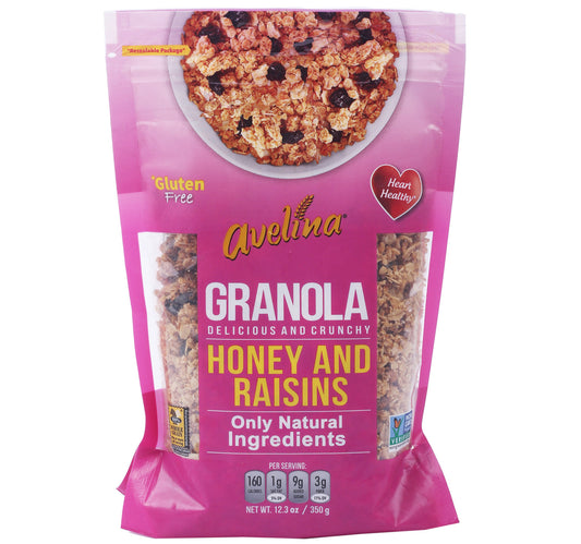 Avelina Gluten Free Granola Honey & Raisins 350 g