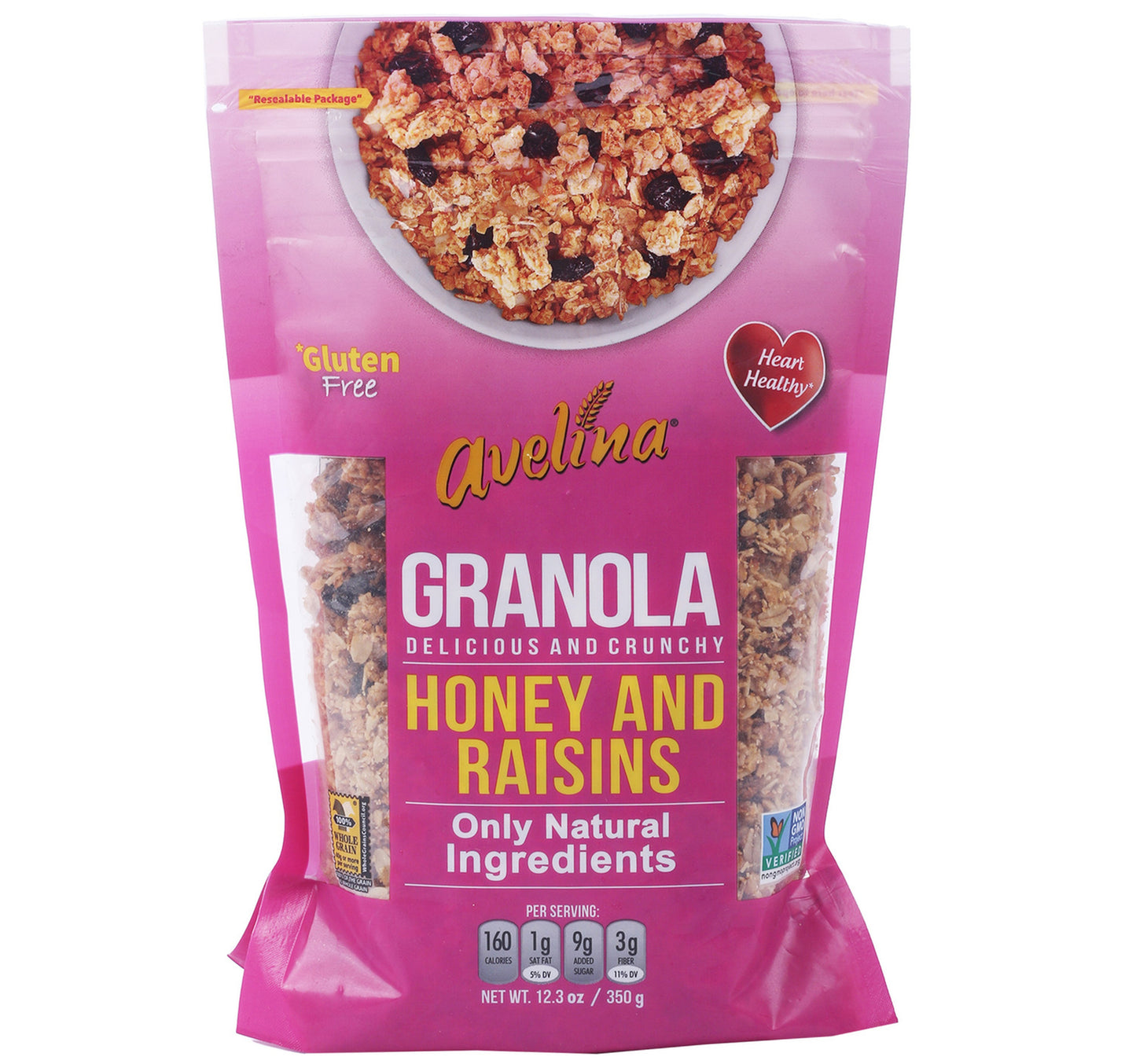 Avelina Gluten Free Granola Honey & Raisins 350 g