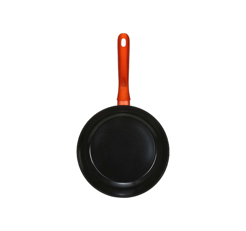 Chefline Induction Base Ceramic Natural Coating Fry Pan, 24 cm, Red, DZJ24