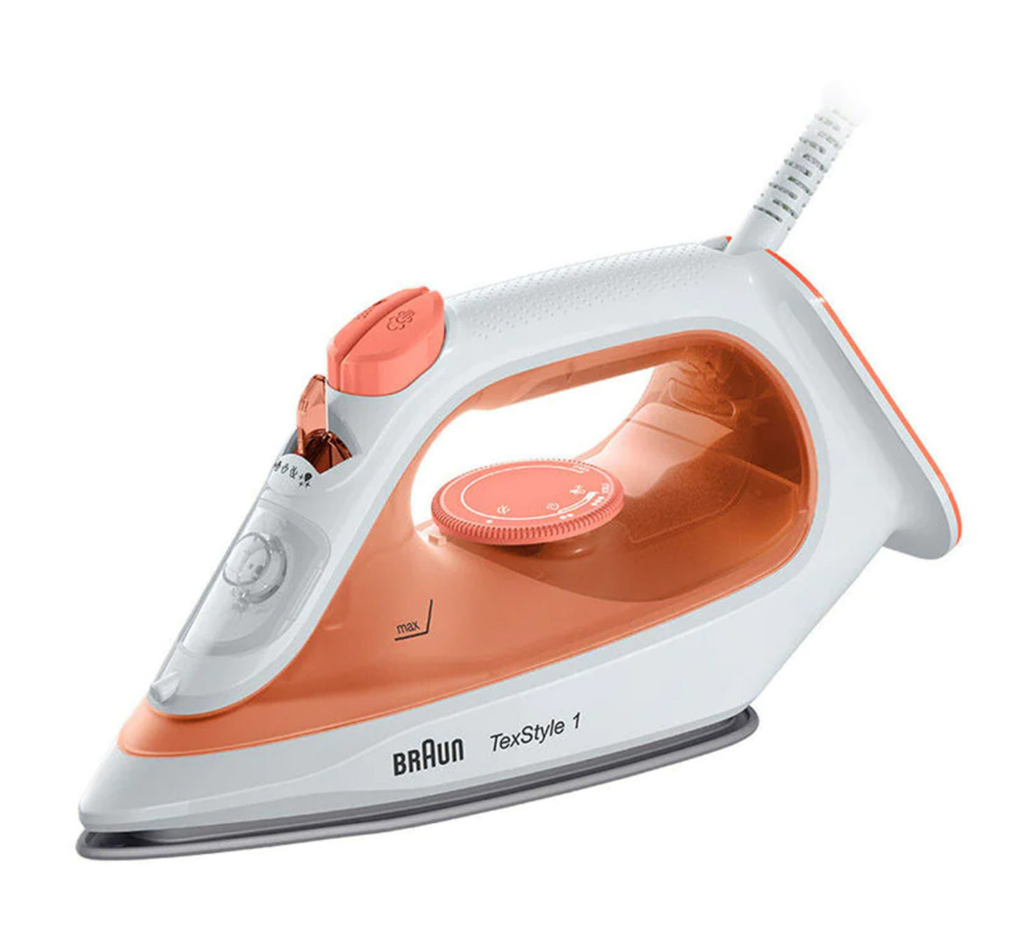 Braun Steam Iron, 1900W, Orange & White, SI1009ORANGE