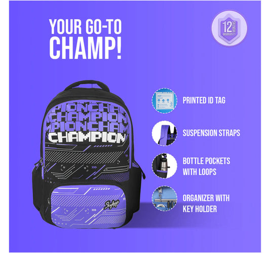 Skybags Backpack 19" Squad Black
