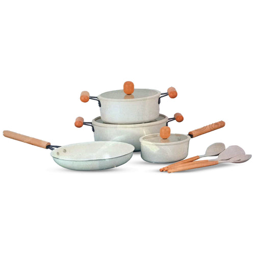 Chefline Granite Cookware With Wooden Handle F135AK-10 10pcs