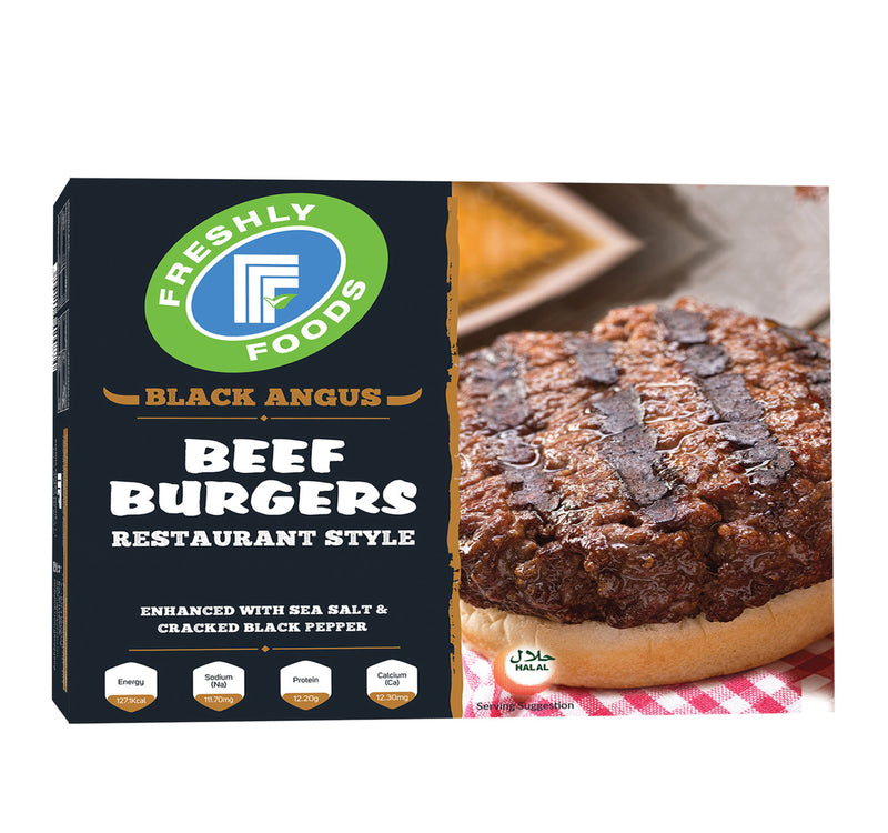 Freshly Foods Black Angus Beef Burgers 454 g