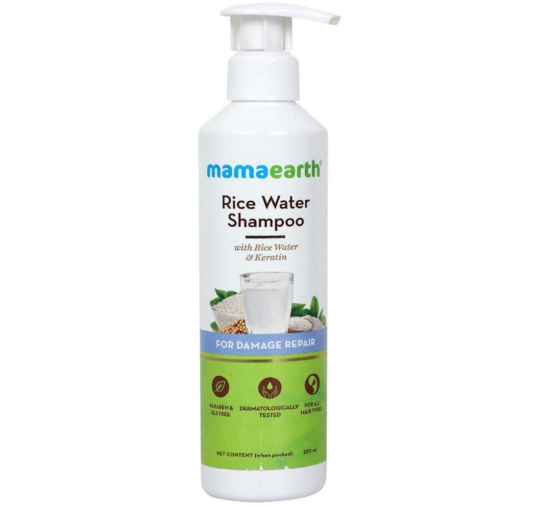 شامبو ماما إيرث بماء الأرز والكيراتين 250 مل