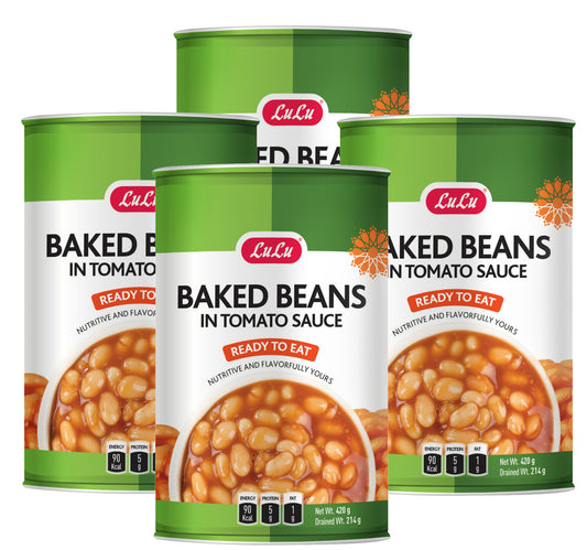 فاصوليا مطبوخة في صلصة الطماطم من لولو 4 × 420 جم