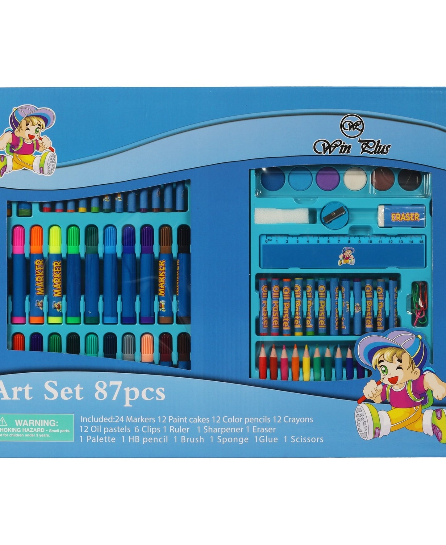 Win Plus Complete Art Set HM-8003 87 pcs