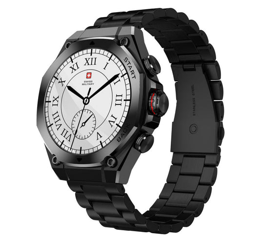 Swiss Military Smart Watch With Metal Strap DOM 6 Gun Metal