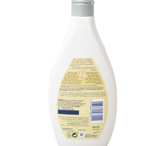 Johnson's Body Wash Anti-Bacterial Micellar Lemon 400 ml