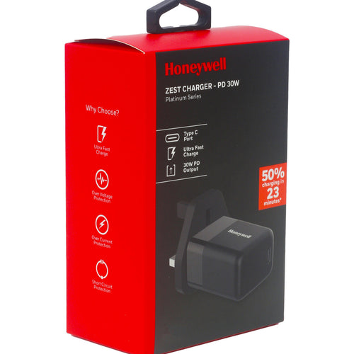 Honeywell Type C Wall Zest Charger PD 30W Black