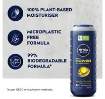 Nivea Men Power Fresh Shower Gel 3in1 Body Wash 500 ml
