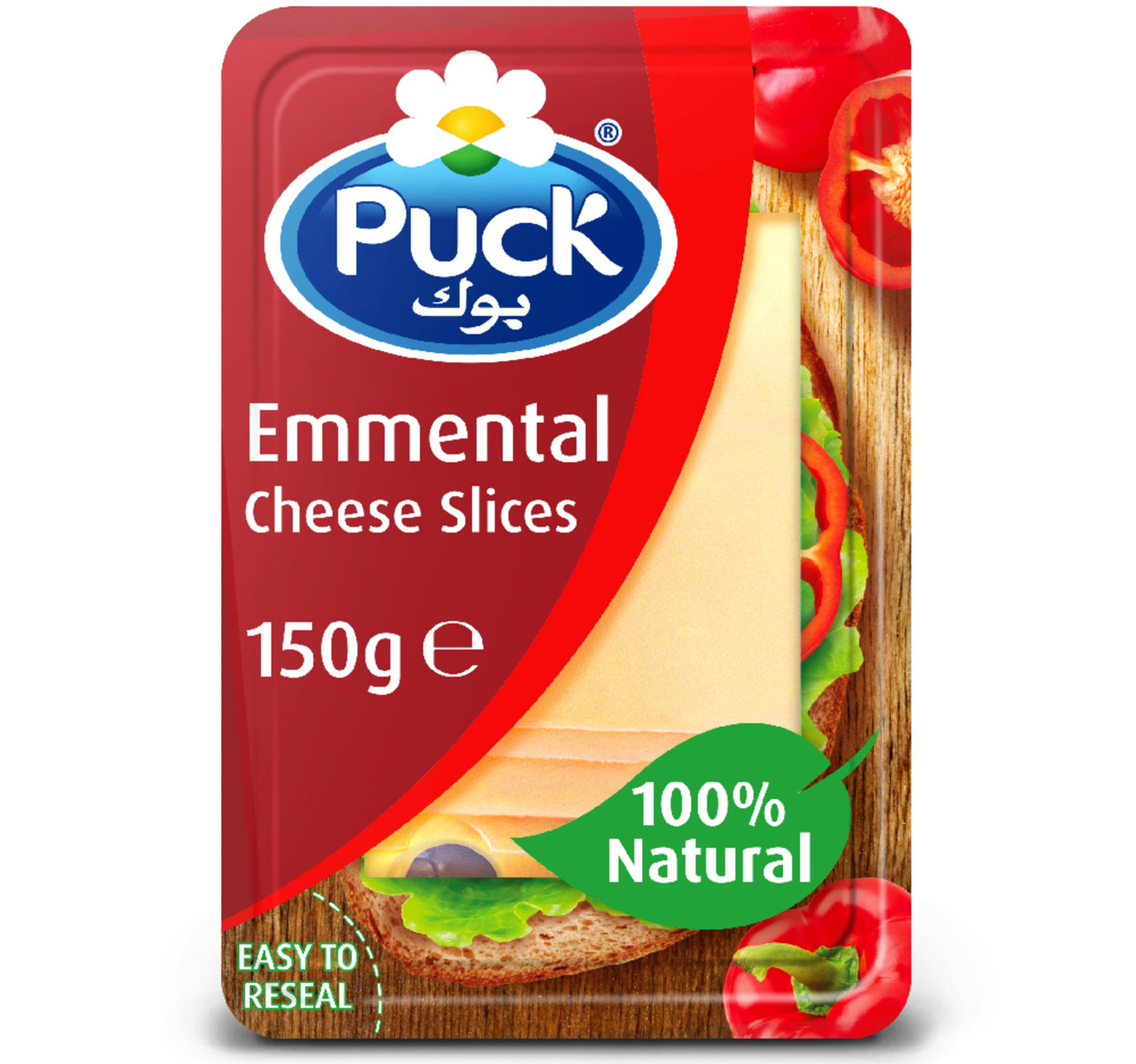 Puck Emmental Natural Cheese Slices 150 g