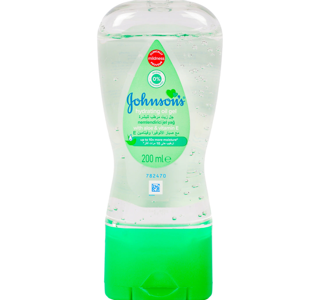 جل زيت جونسون المرطب للأطفال مع الصبار وفيتامين E 200 مل