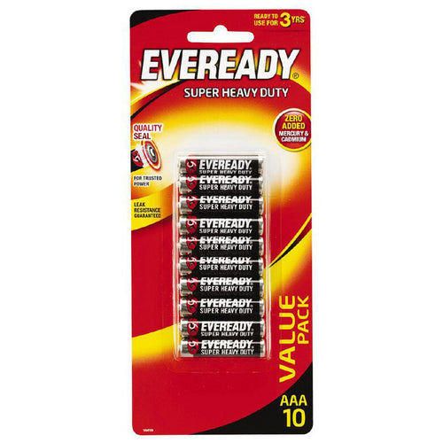 Eveready Super Heavy Duty Batteries AAA 1212HP 10 Pcs Pack.