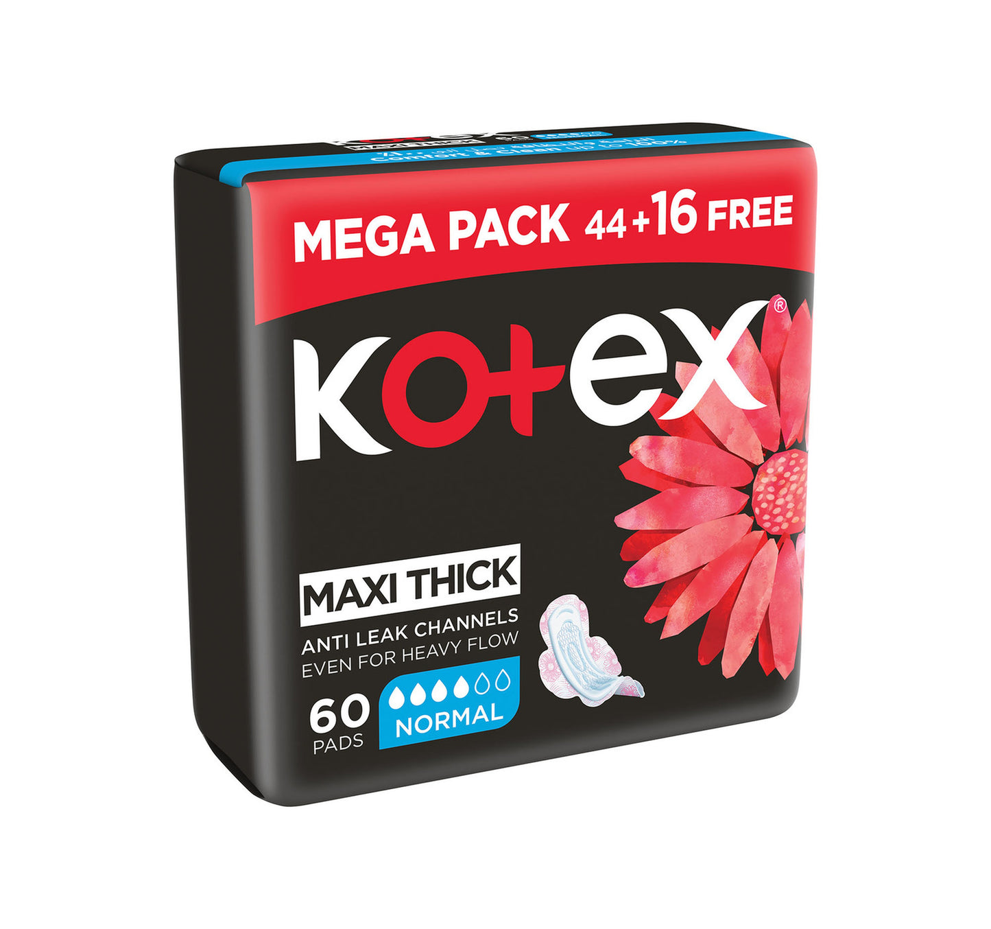 Kotex Maxi Protect Thick Normal Size Sanitary Pads with Wings 60pcs