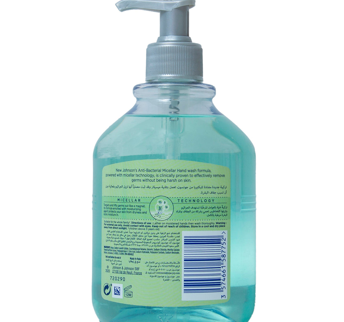 Johnson's Anti-Bacterial Micellar Handwash Mint 500 ml