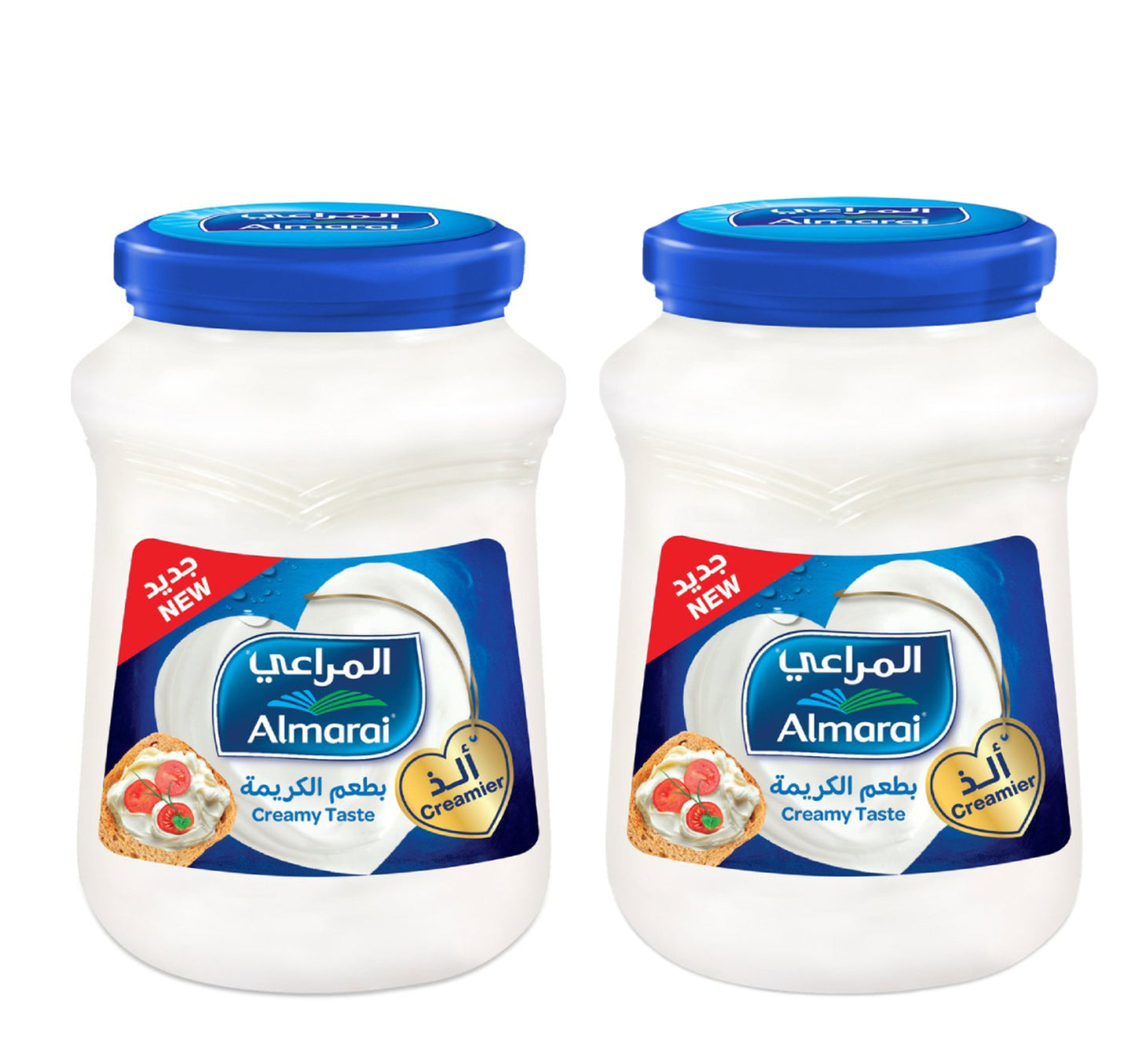 جبنة كريمية قابلة للدهن من المراعي ٢ × ٩٠٠ غرام