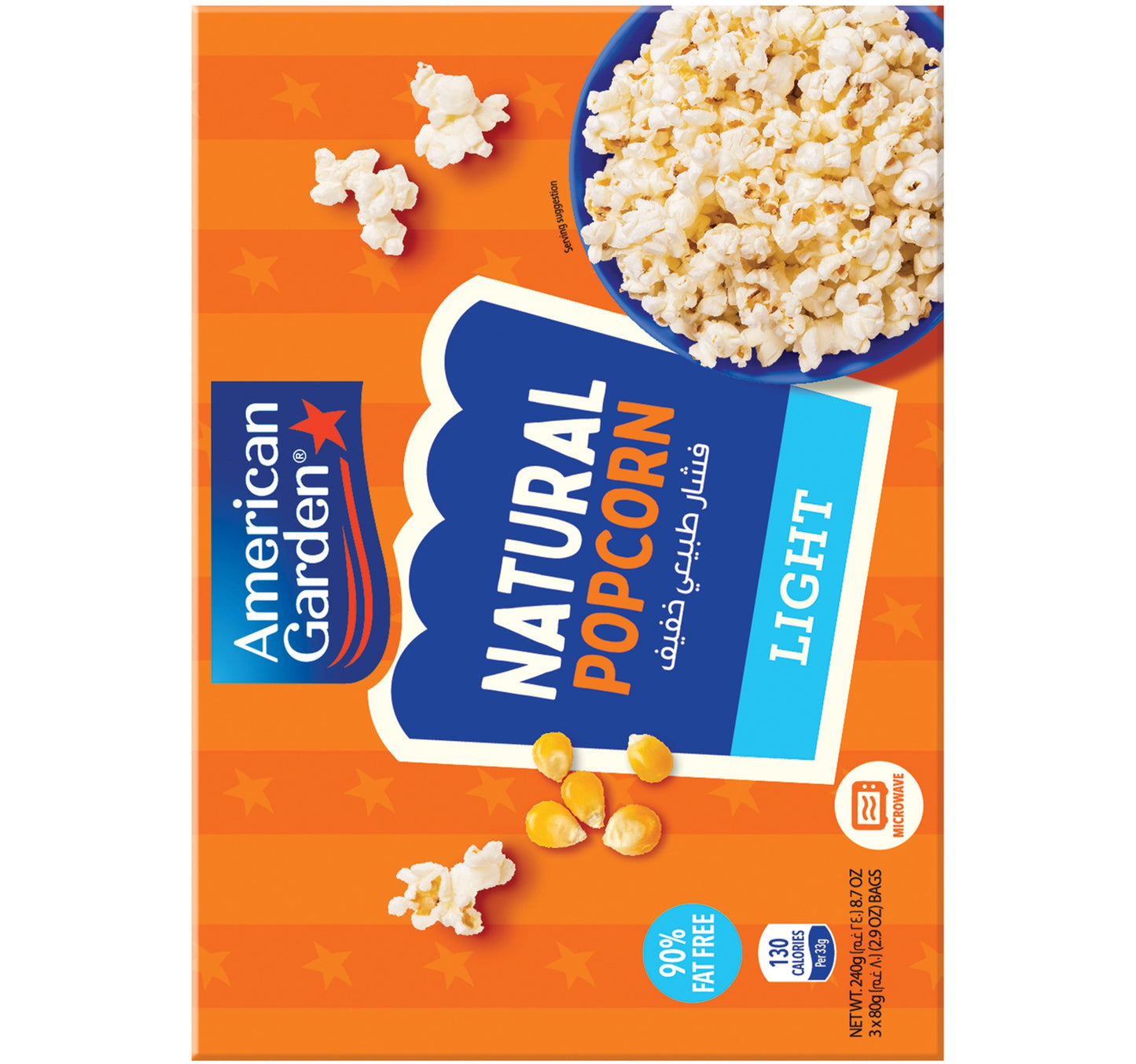 American Garden Natural Popcorn Light 240 g