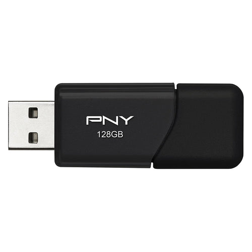 PNY Attache USB 2.0 Flash Drive, 128 GB, Black, P-FD128ATT03-GE