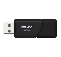 PNY Attache USB 2.0 Flash Drive, 128 GB, Black, P-FD128ATT03-GE