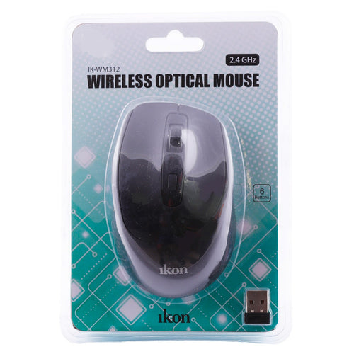 Ikon Wireless Mouse, Black, IK-WM312