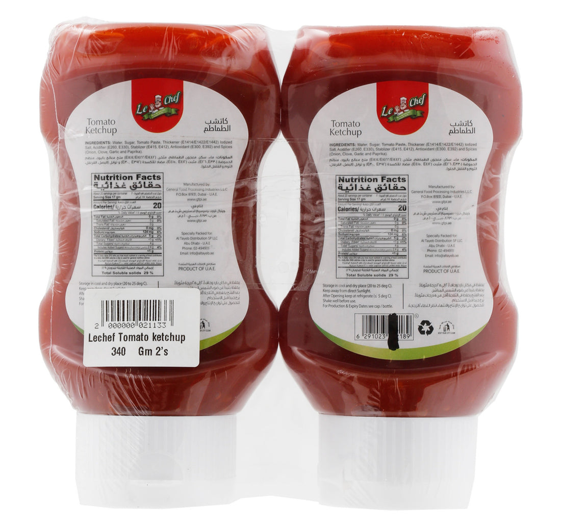 Le Chef Tomato Ketchup Value Pack 2 x 340 g